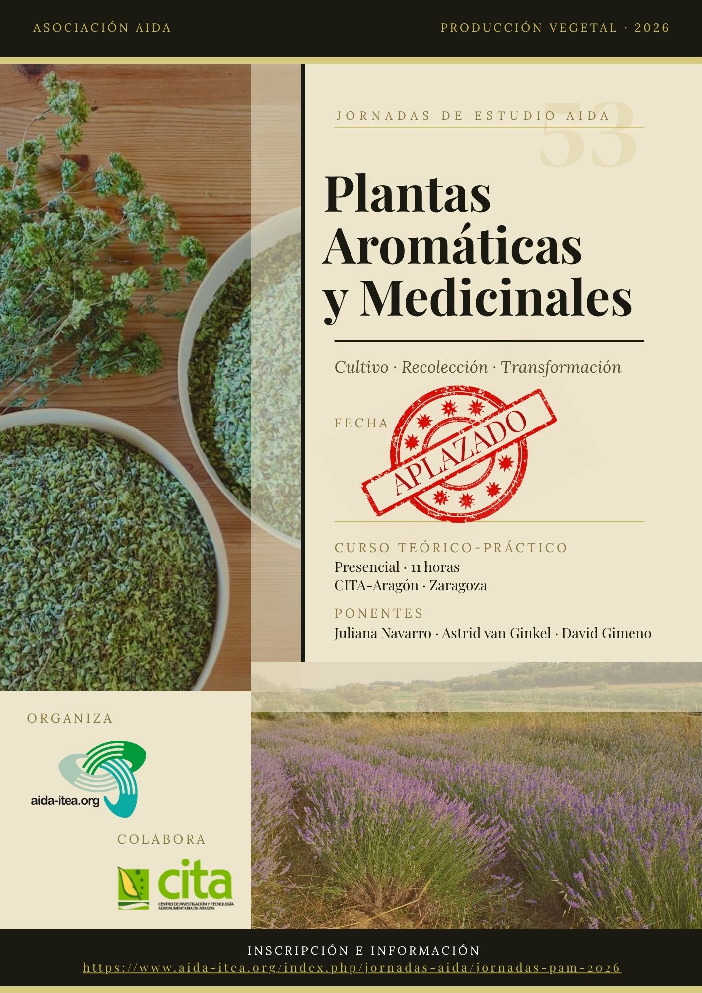 Cartel Jornadas PAM 2026 · AIDA