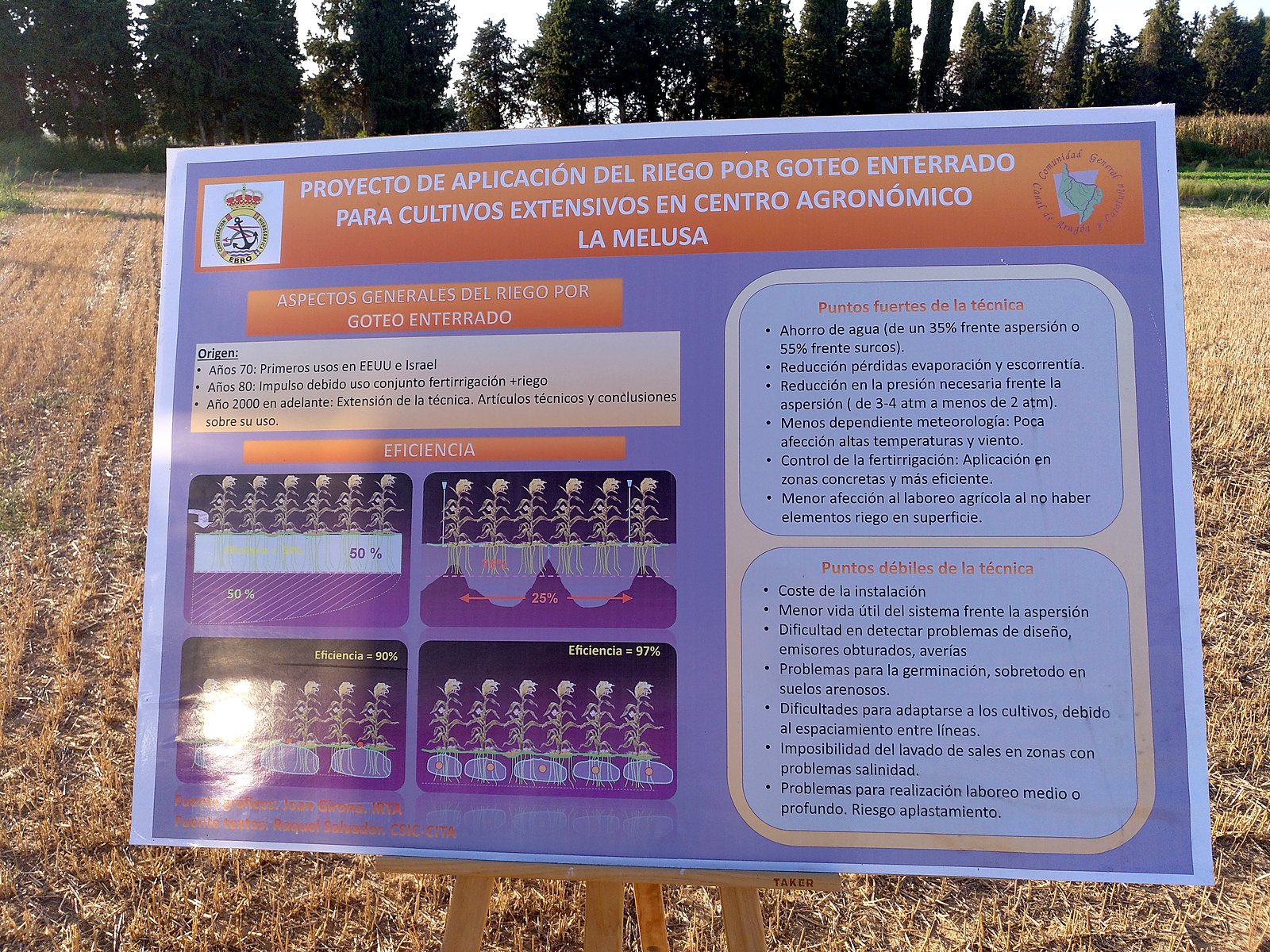 Jornadas AIDA 2018. Segunda jornada. Paneles informativos de la comunidad de regantes