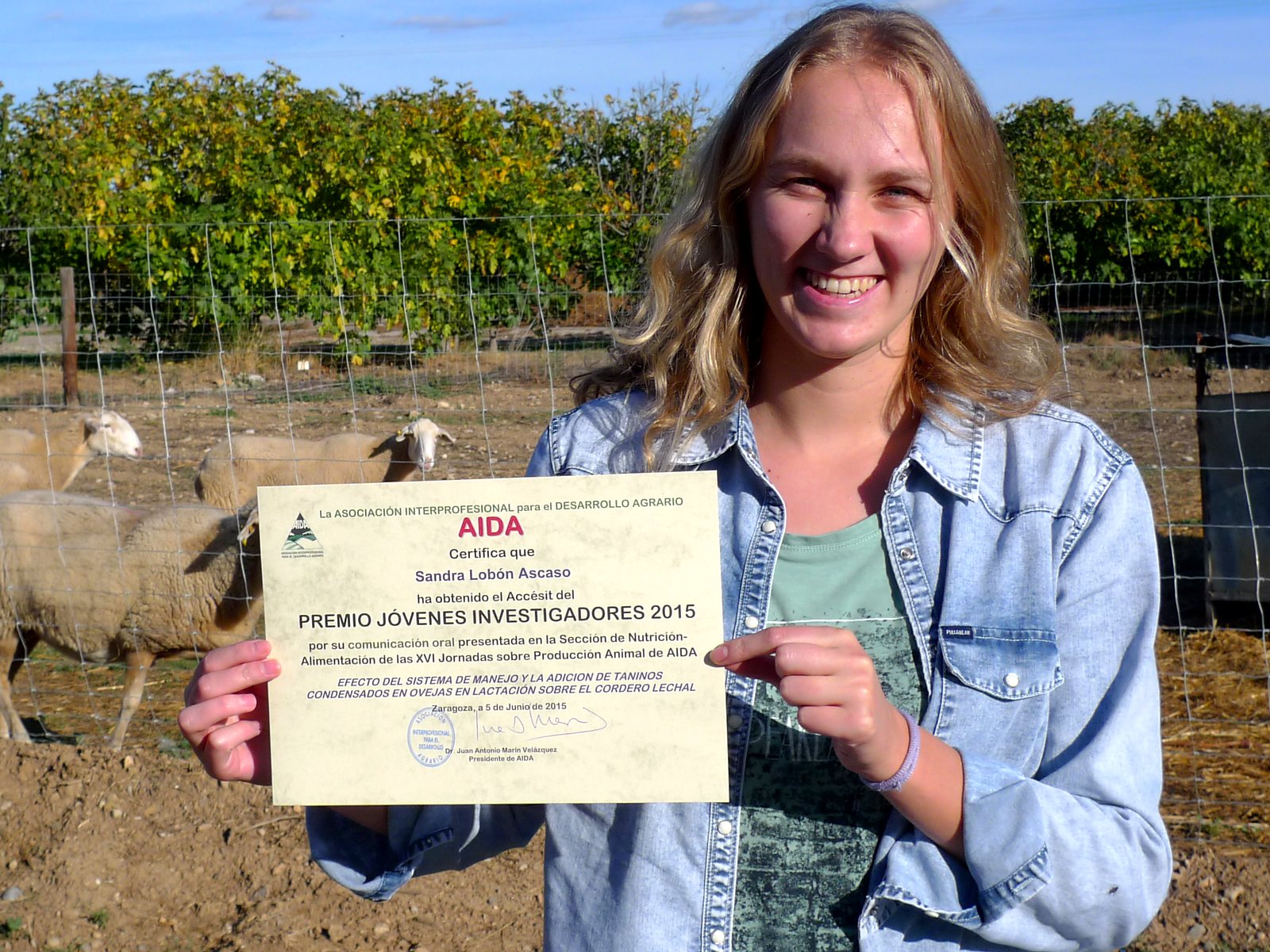 Sandra Lobón, Premio Jóvenes Investigadores 2015