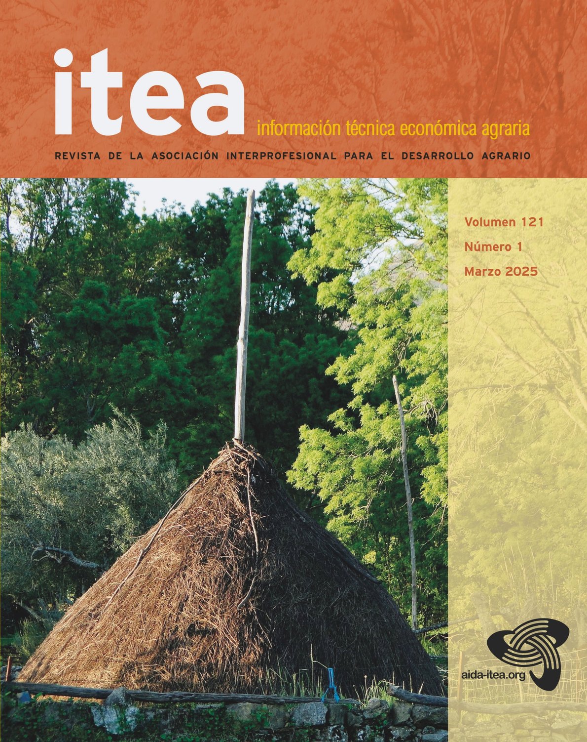 Portada del volumen 121(1) de ITEA: almiar en un prado de montaña en Jarilla (Cáceres)