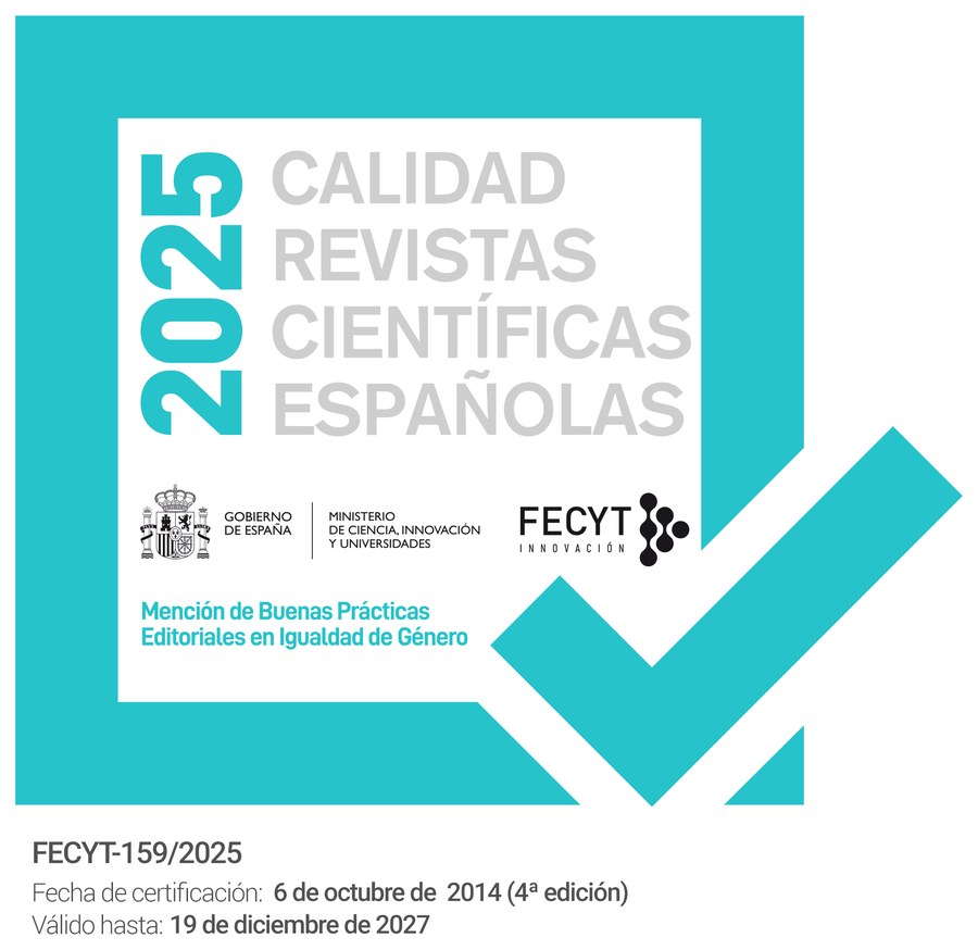 Sello de Calidad FECYT 2025 con Mención de Buenas Prácticas Editoriales en Igualdad de Género